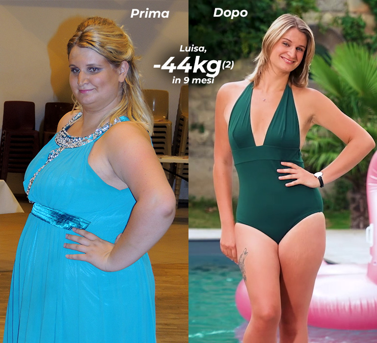 Luisa, -44kg in 9 mesi - Prima e Dopo